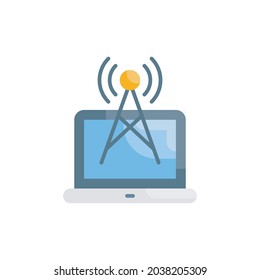 wifi vector flat icon style illustration. Eps 10 file