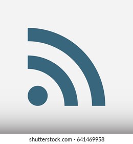 Wi-fi vector flat pictograph line icon stock design illustration