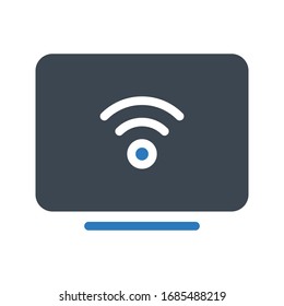 wifi vector glyph color icon 
