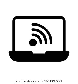 WiFi vector glyph flat icon 