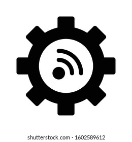 wifi vector glyph flat icon 