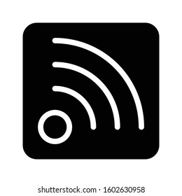 wifi vector glyph flat icon  