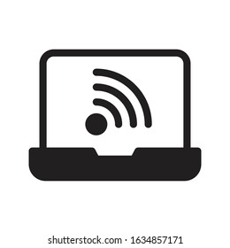 wifi vector glyph flat icon 