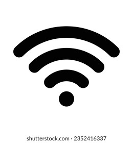 Wifi Vector Glyph Icon For Personal And Commercial Use.
