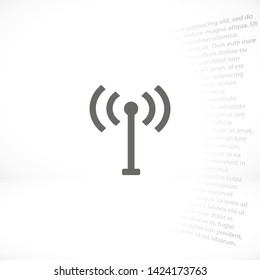 Wi-Fi vector icon 10 eps , Lorem ipsum Flat design