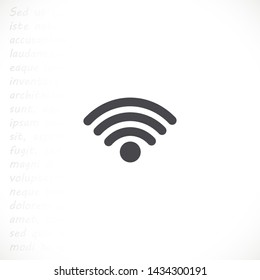 Wi-Fi vector icon 10 eps , Lorem ipsum Flat design