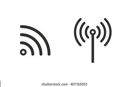 Wi-Fi   vector icon. Black  illustration isolated on white  background for graphic and web design.