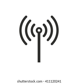 Wi-Fi vector icon. Black illustration isolated on white  background for graphic and web design.