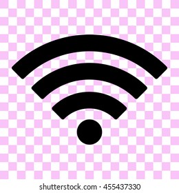 wi-fi vector icon - black illustration