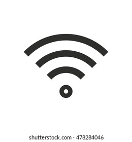 Wi-Fi vector icon. Black illustration isolated on white background for graphic and web design.