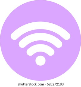 WiFi vector icon in blue circle background
