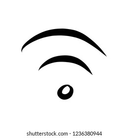 Wifi vector icon drawing brush