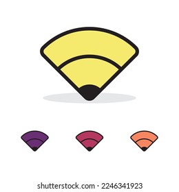 Icono de vector wifi ilustración plana aislada en fondo blanco que se puede usar para logotipo.