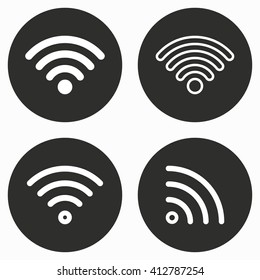 Wi-Fi vector icon. Illustration isolated for graphic and web design