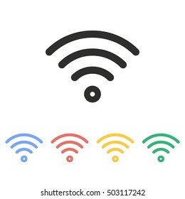Wi-Fi vector icon. Illustration isolated on white background for graphic and web design.