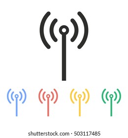 Wi-Fi vector icon. Illustration isolated on white background for graphic and web design