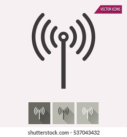 Wi-Fi vector icon. Illustration isolated for graphic and web design.