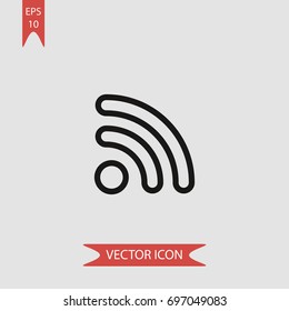 Wifi vector icon, illustration symbol