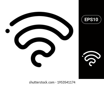 Icono de vector wifi para conexión a internet