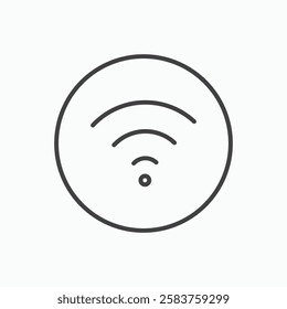 Wifi vector icon isolated in black line
