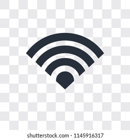 Wifi vector icon isolated on transparent background, Wifi logo concept