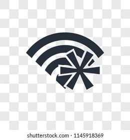 Wifi vector icon isolated on transparent background, Wifi logo concept