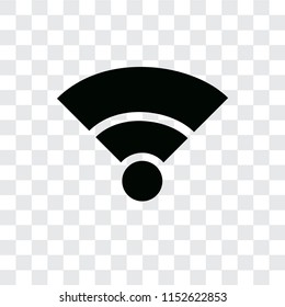 Wifi vector icon isolated on transparent background, Wifi logo concept