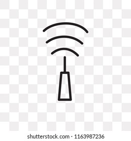 Wifi vector icon isolated on transparent background, Wifi logo concept