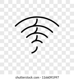 Wifi vector icon isolated on transparent background, Wifi logo concept