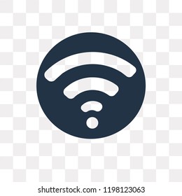 Wifi vector icon isolated on transparent background, Wifi transparency concept can be used web and mobile