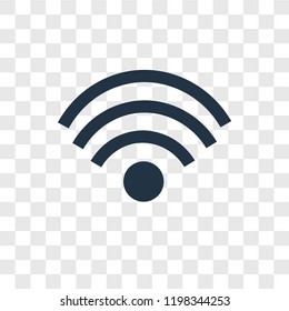 Wifi vector icon isolated on transparent background, Wifi transparency logo concept