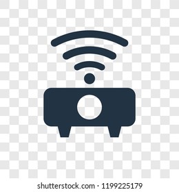 Wifi vector icon isolated on transparent background, Wifi transparency logo concept