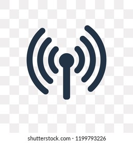 Wifi vector icon isolated on transparent background, Wifi transparency concept can be used web and mobile