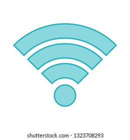 WI-FI vector icon isolated on the white background