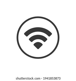 Icono vector WiFi aislado en fondo blanco. Ilustración plana