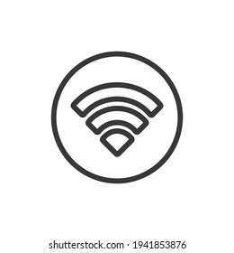 WiFi vector icon isolated on white background. Flat illustration