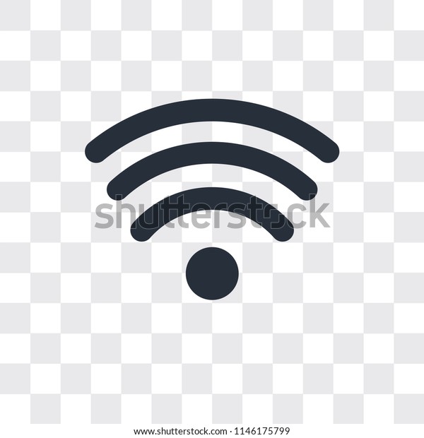 Wifi Vector Icon Isolated On Transparent のベクター画像素材 ロイヤリティフリー