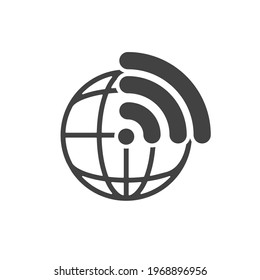 WiFi vector icon. Wi-Fi logo illustration on white isolated.