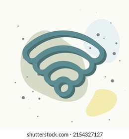 WiFi vector icon. Wi-Fi logo illustration on multicolored background. Layers grouped for easy editing illustration. For your design.