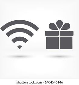 WiFi Vector icon . Lorem Ipsum Illustration design