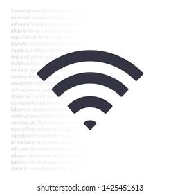 WiFi Vector icon . Lorem Ipsum Illustration design