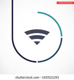 Wi-Fi Vector icon . Lorem Ipsum Illustration design