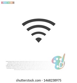 Wi-Fi Vector icon . Lorem Ipsum Illustration design