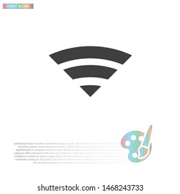 Wi-Fi Vector icon . Lorem Ipsum Illustration design