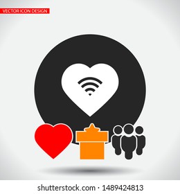 WiFi Vector icon . Lorem Ipsum Illustration design