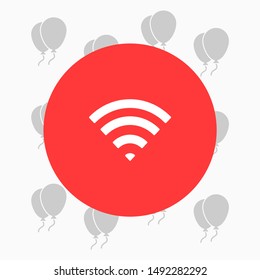 WiFi Vector icon . Lorem Ipsum Illustration design