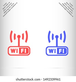 Wi-Fi vector icon , Lorem ipsum flat design