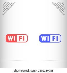 Wi-Fi vector icon , Lorem ipsum flat design