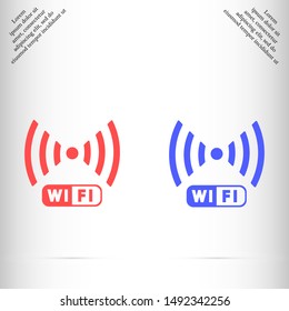 Wi-Fi vector icon , Lorem ipsum flat design