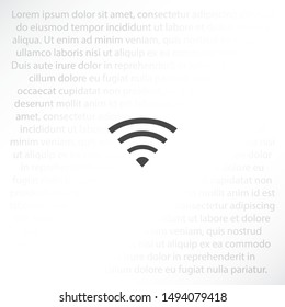 Wi-Fi Vector icon . Lorem Ipsum Illustration design